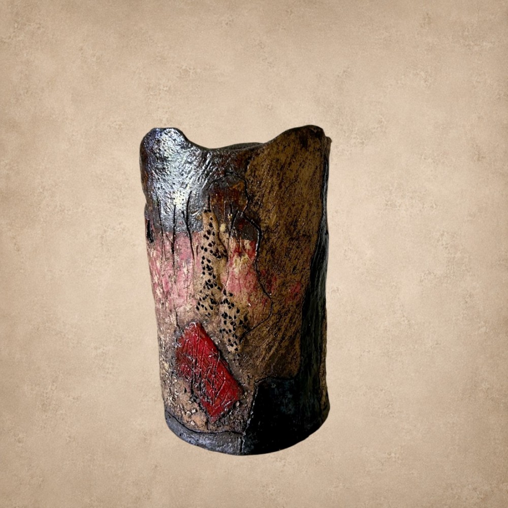 Raw Earth Ceramic Vessel