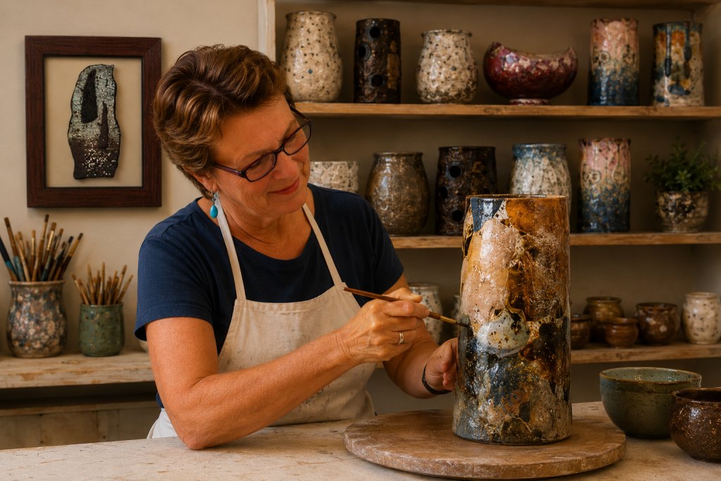 Painting ceramics in Studio28